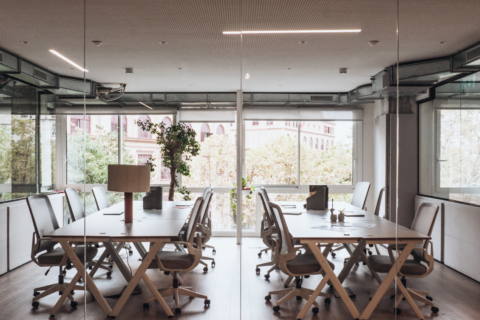 Clean office meeting room after commercial cleaning in Maple Ridge